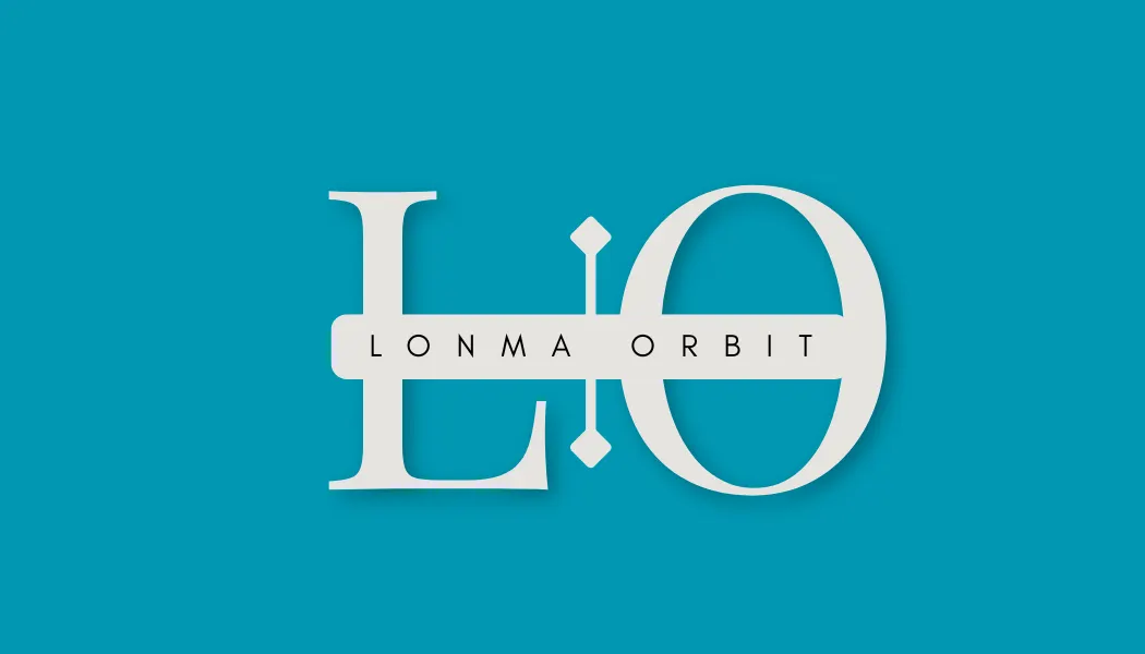 Lonma Orbit luxury minimalist logo in gold and black
