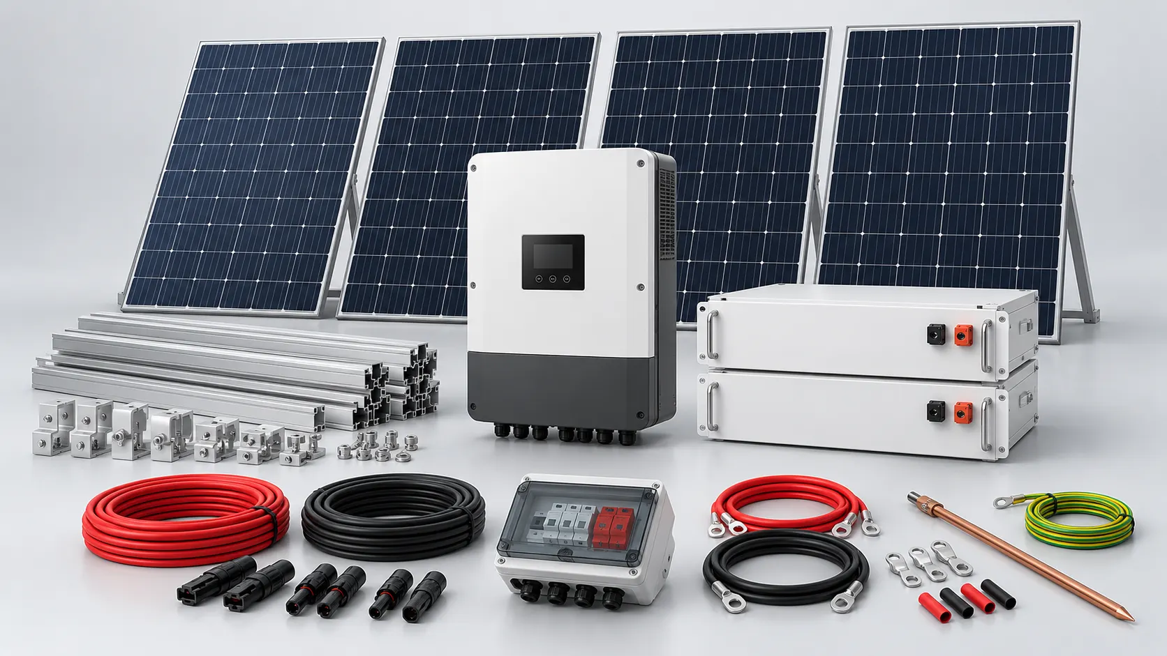 Illustrative complete solar-system components