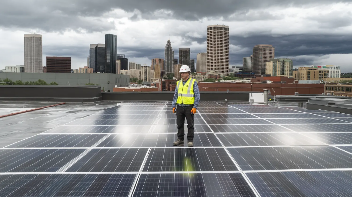 Solar panels on Ikeja roof