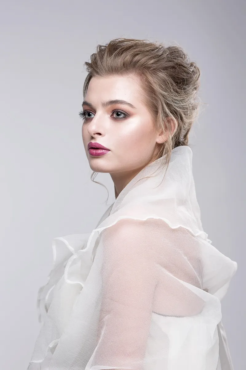 Elegant high-fashion portrait in soft natural lighting