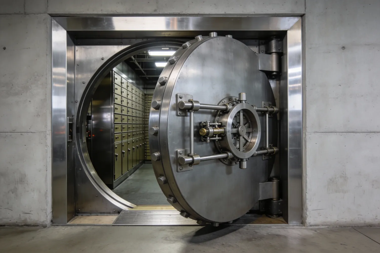 Bank Vault Interior representing high-end security