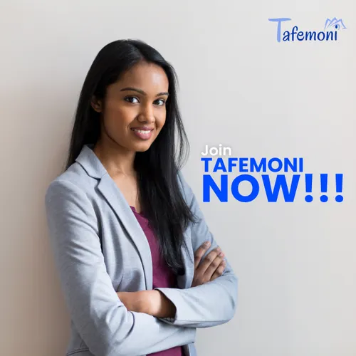 Smiling Nigerian business owner representing financial success with Tafemoni