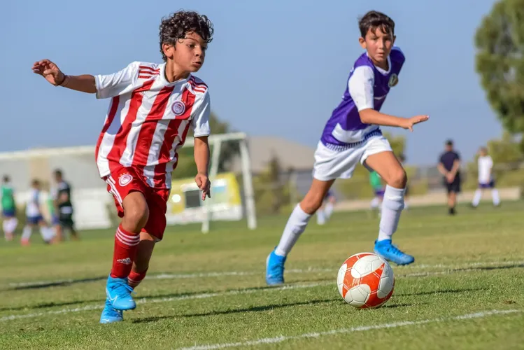 football, soccer, ball, running, running boys, players, soccer players, boys, athletes, football players, sport, field, play, competition, grass, match, nature, playing, kids, sportsmanship