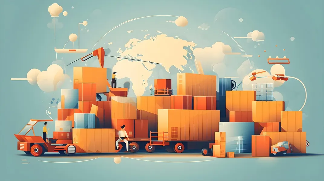 Global logistics network visualization