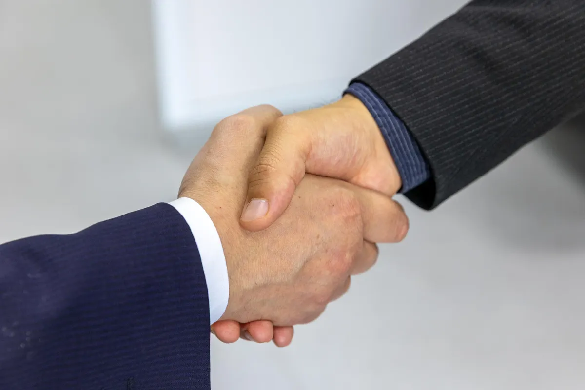 Businessmen shaking hands