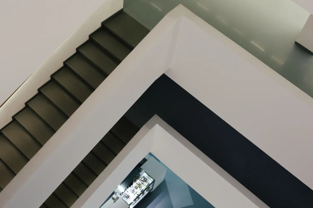 modern interior styling with minimalist staircase