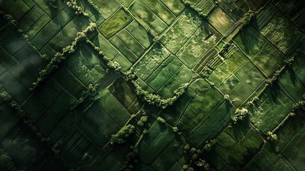 Textured Green Agricultural Landscape of Kenya