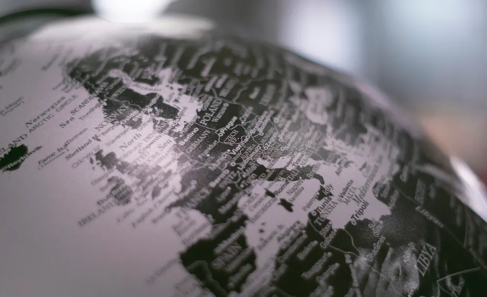 Global map watermark