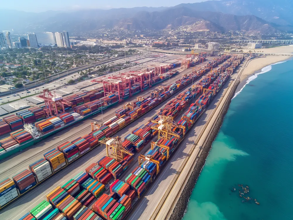 Aerial view of Mombasa Seaport