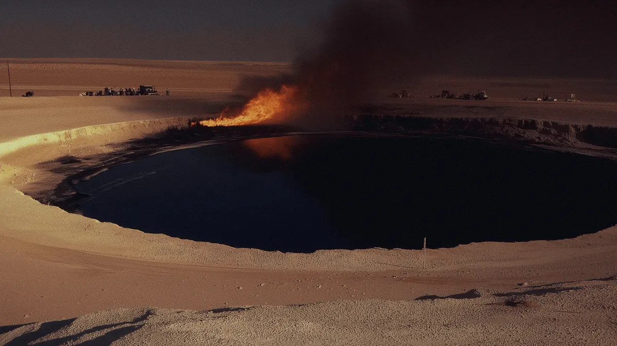 Industrial mining site in Namibia