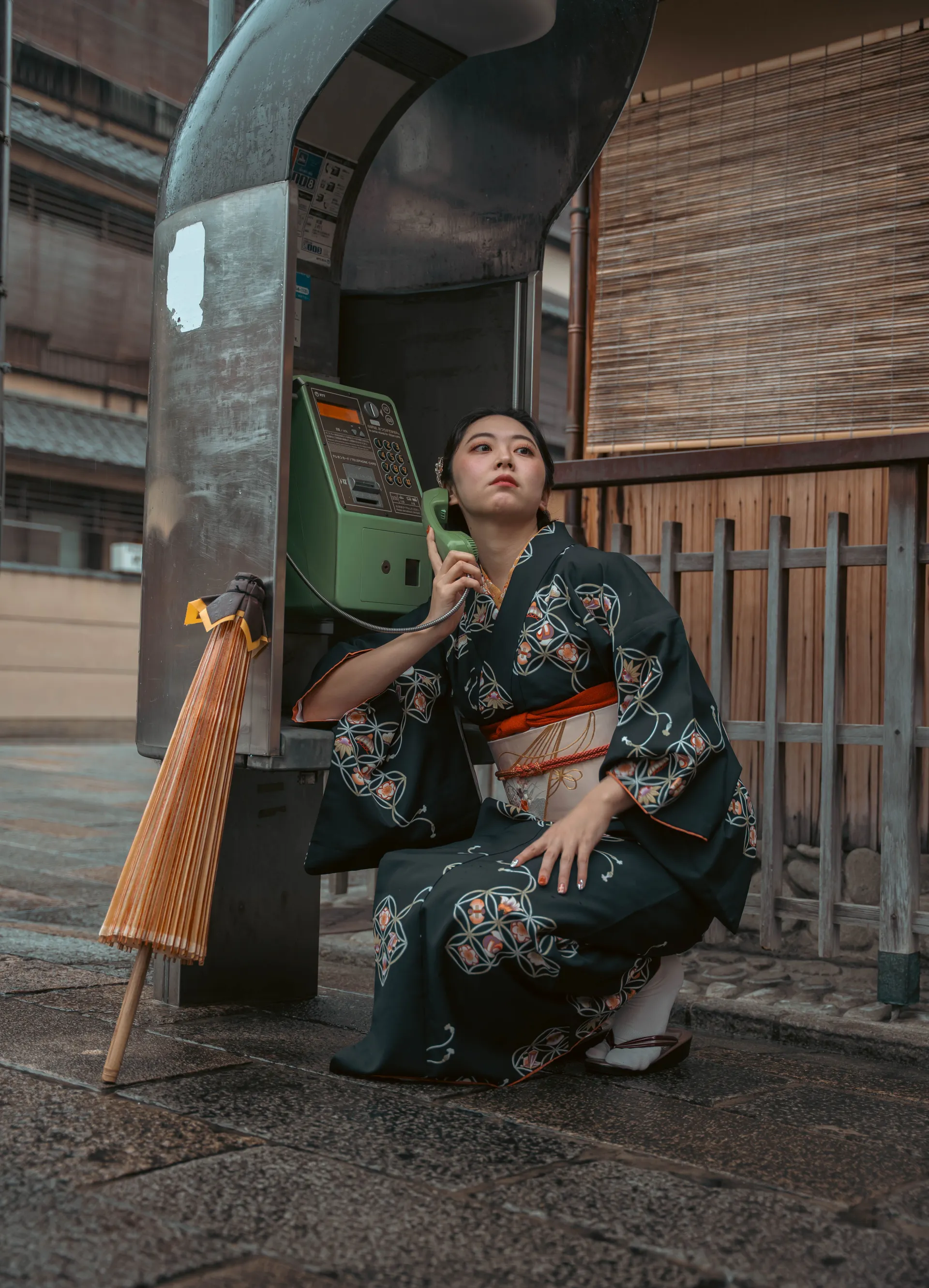 Woman in kimono in Kyoto