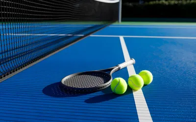 Tennis ball close up