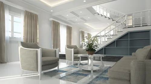 Pristine luxury living room interior