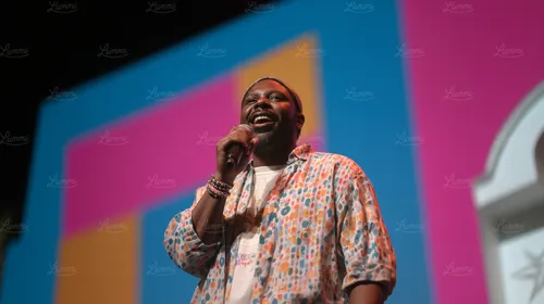 Man speaking on stage