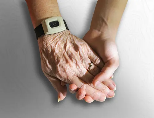 Hands clasped in support