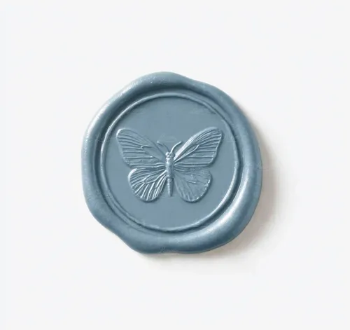 Formal embossed butterfly seal