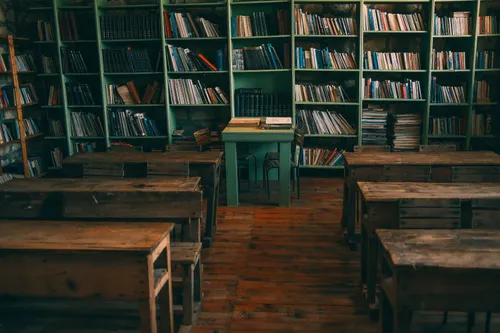 Close up of school books