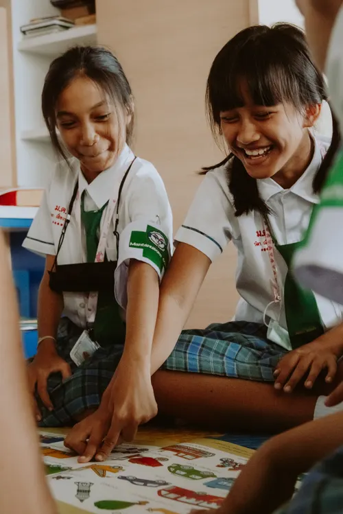 Students in classroom activity
