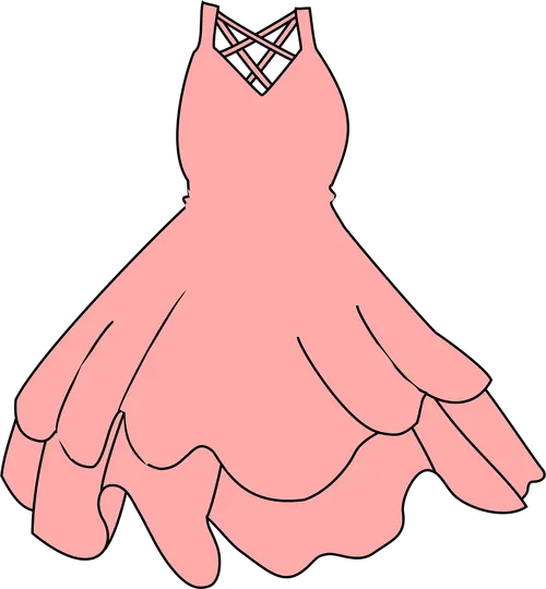 Pink silk dress for prom