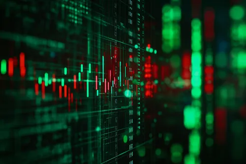 Stock market data screen