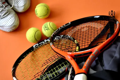 Tennis equipment close up