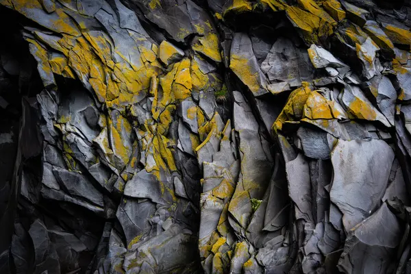 Concrete texture and rock wall