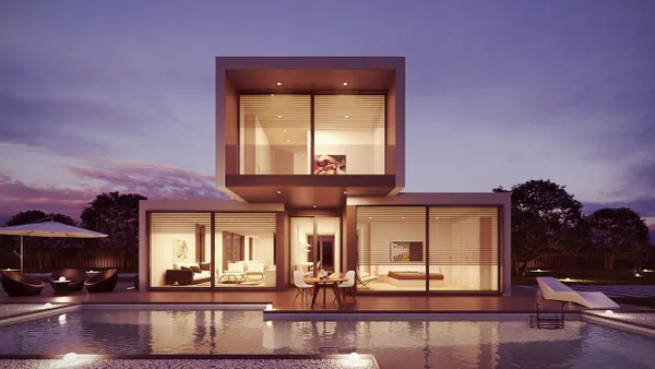 Minimalist villa interior