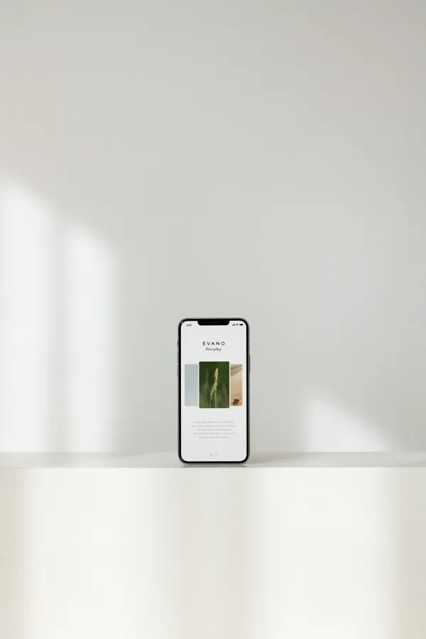 Luxury app interface on iPhone
