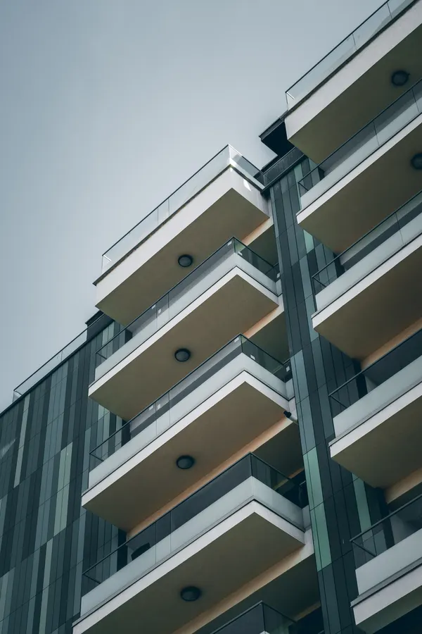 Modern commercial building facade