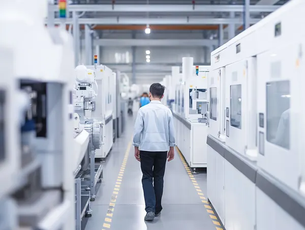 Worker in High-Tech Industrial Facility