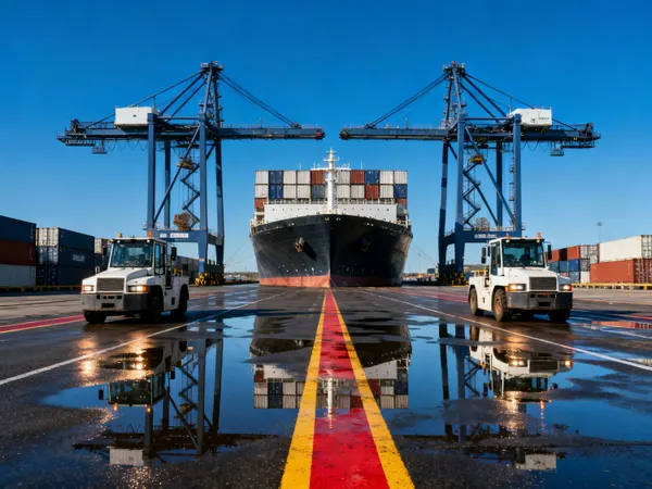 Cargo Ship at Port