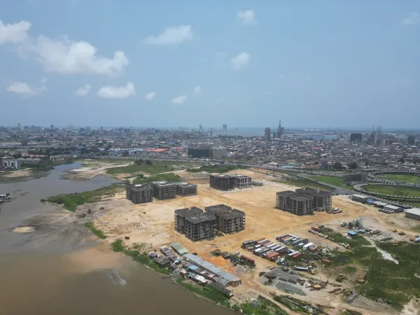 Lagos skyline aerial view