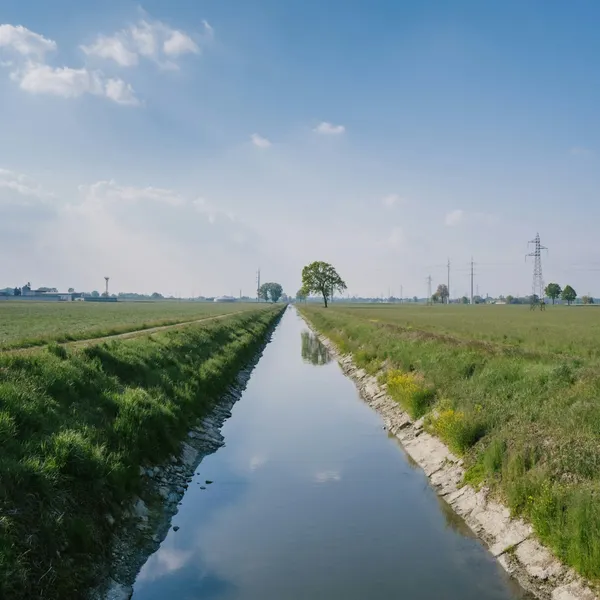 Lush agricultural fields