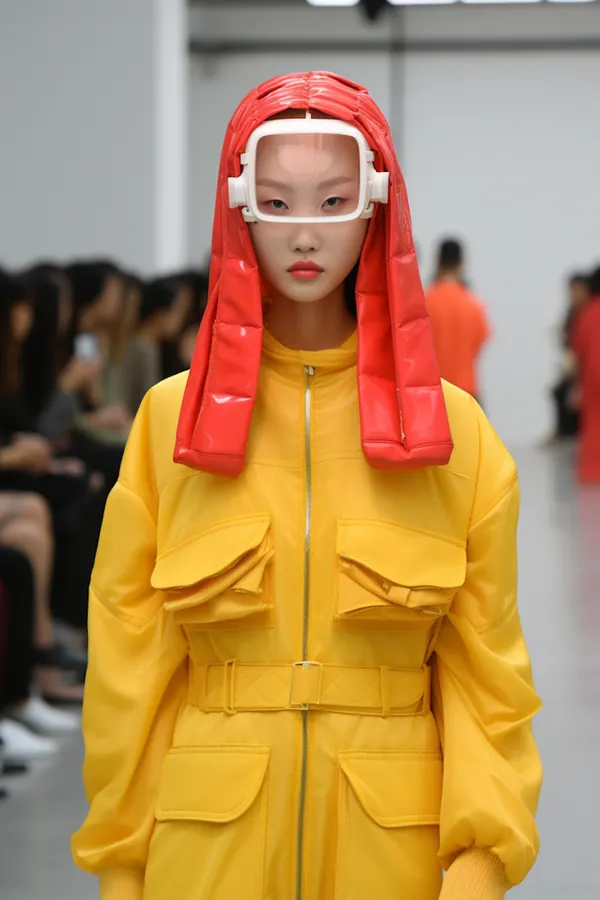 Sunshine Yellow Avant-Garde Runway Model