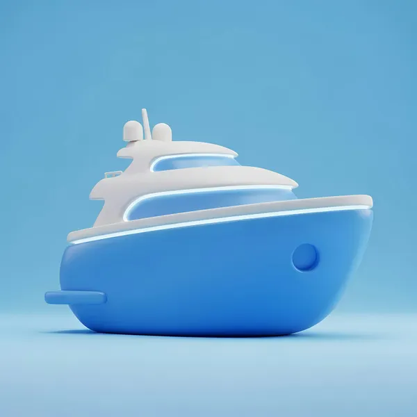 Modern Yacht Illustration