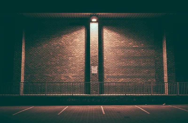 Parking area and location entrance
