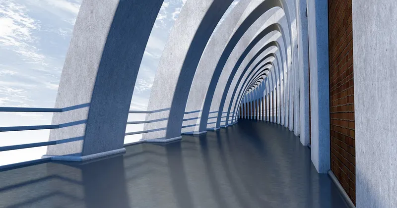 Futuristic digital architecture