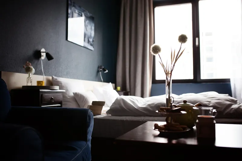 Refined hotel room interior