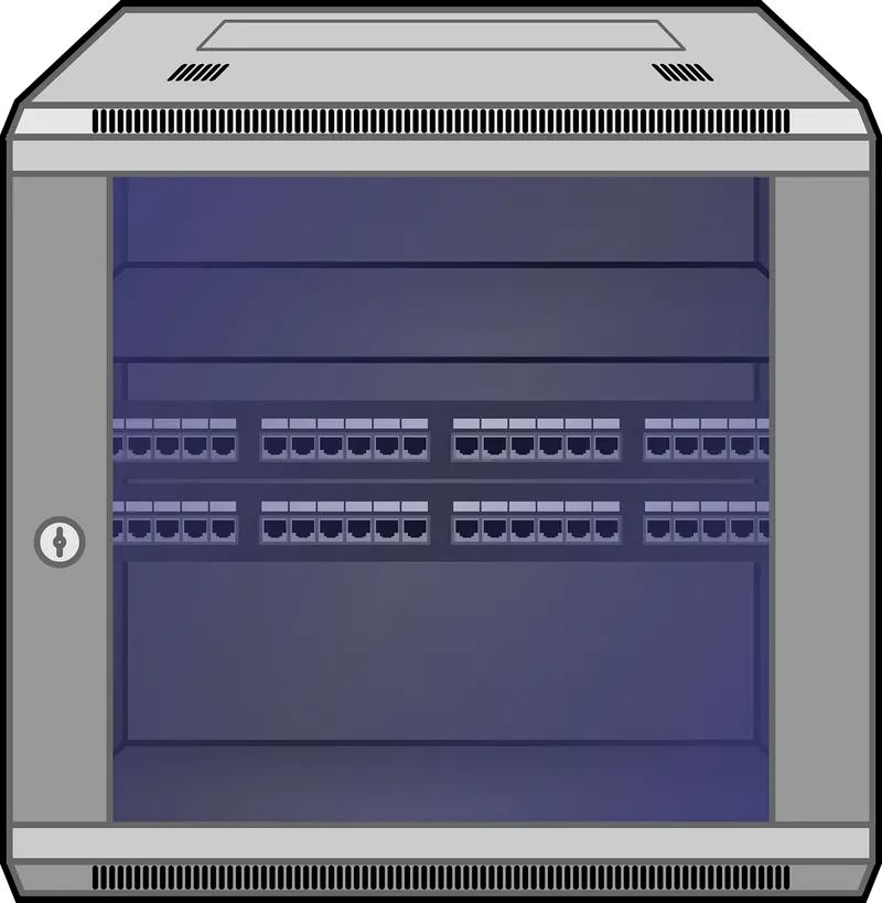 Secure purple server rack