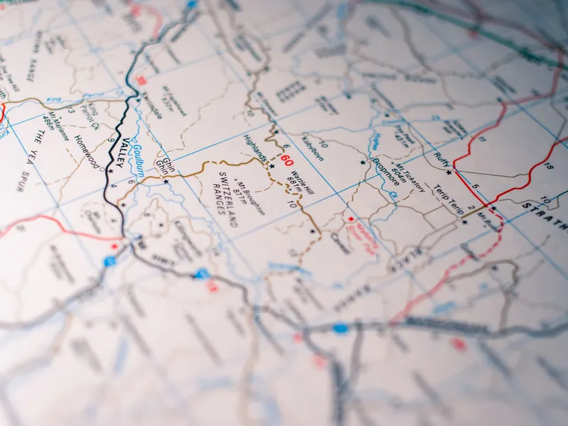 Kenya road map highlighting distribution routes