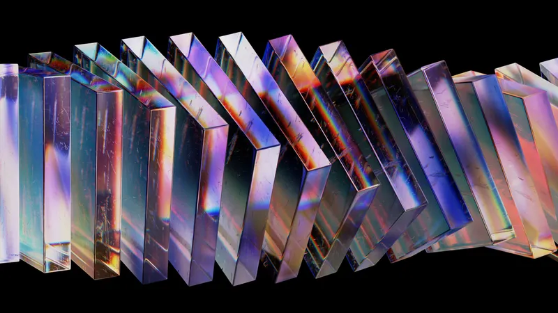 Abstract geometric glass blocks