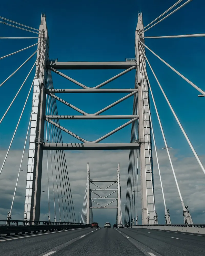 Modern cable-stayed bridge