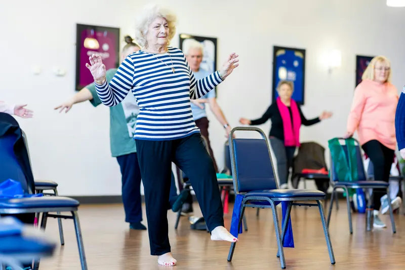 Chair based exercise class session