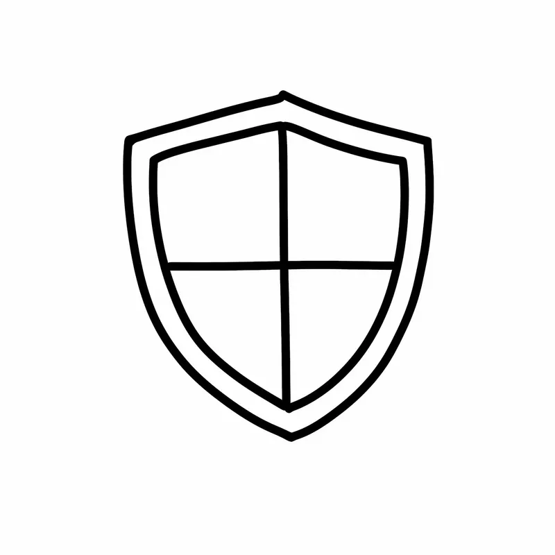 Minimalist Shield Design representing security