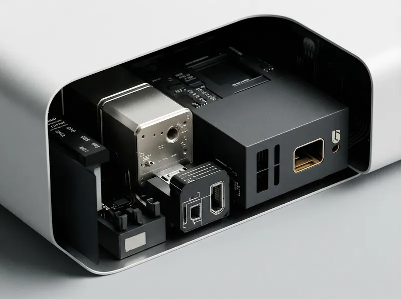 High-performance workstation detail showing internal components