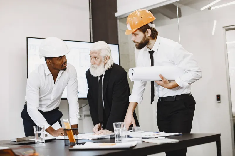 Engineering team at work