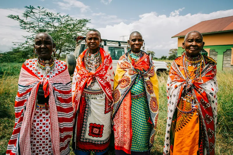 Four people in traditional dress