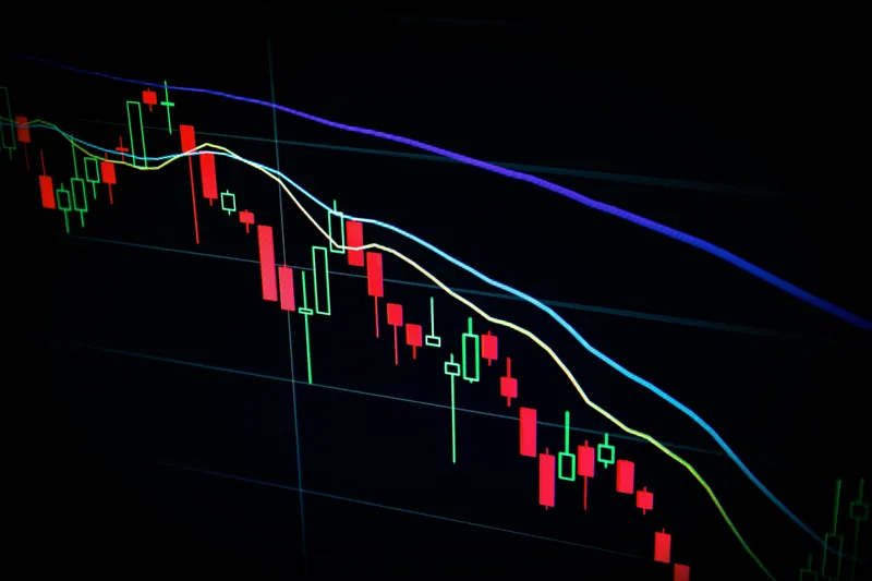 Deriv platform data visualization showing candlestick charts