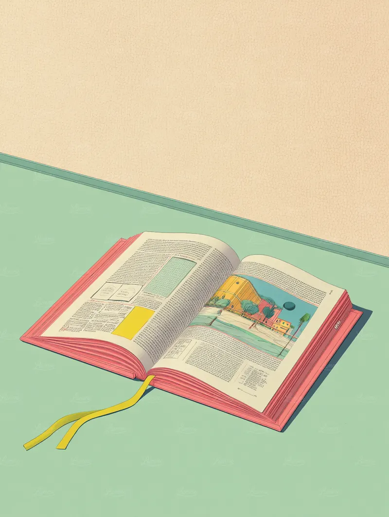 Open Book on Mint Surface representing Homecoming