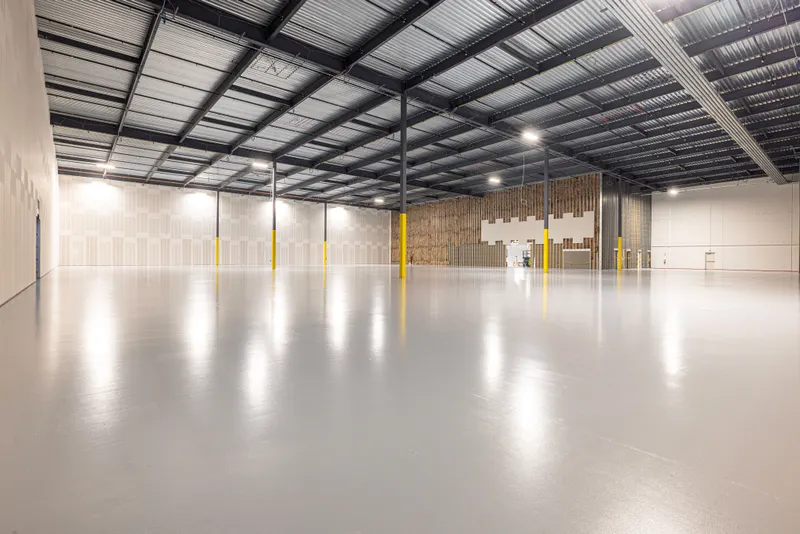 Modern empty warehouse interior